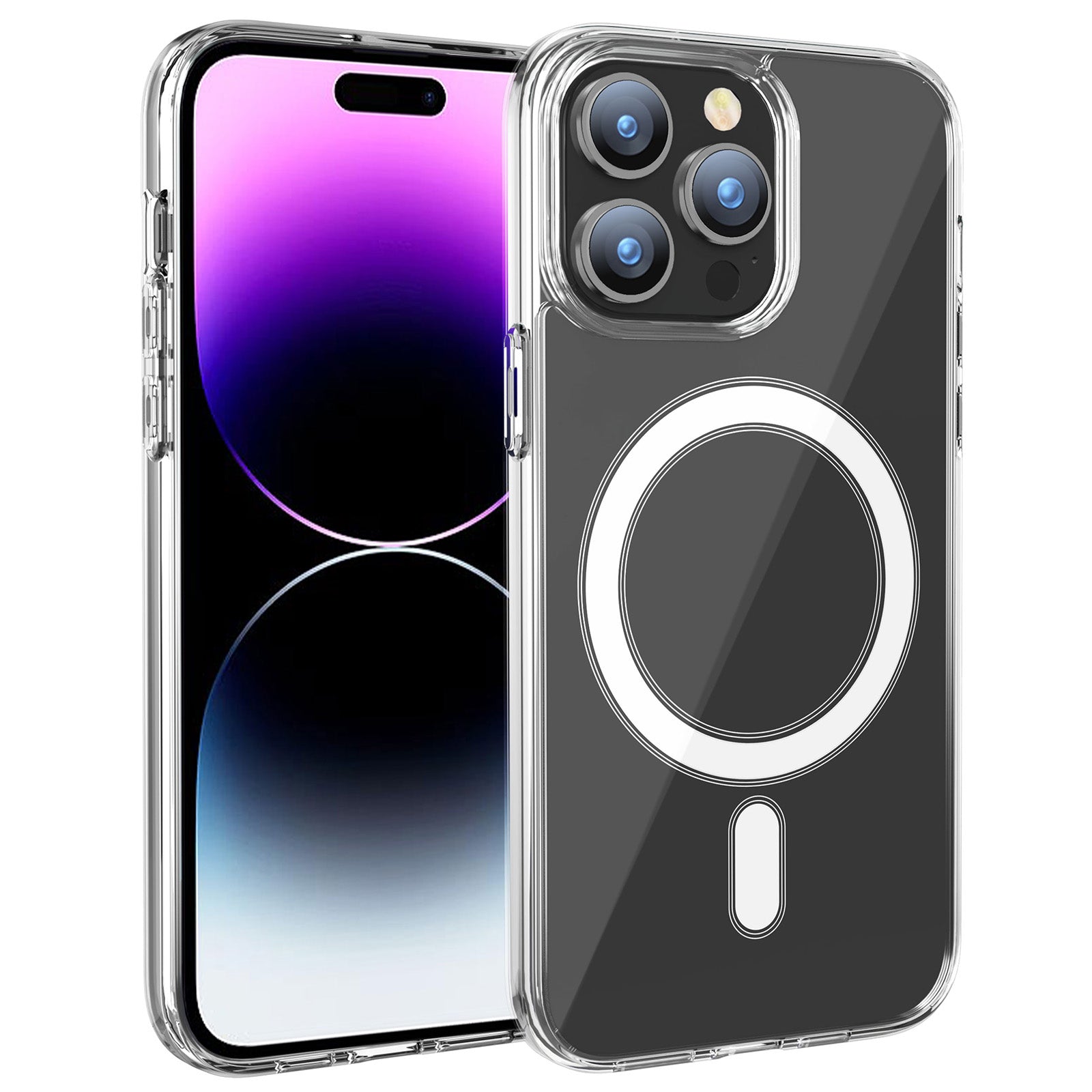 For iPhone 15 Pro Compatible with MagSafe Drop Resistant TPU PC Case Clear Phone Cover For iPhone 15 Pro Compatible with MagSafe Drop Resistant TPU PC Case Clear Phone Cover